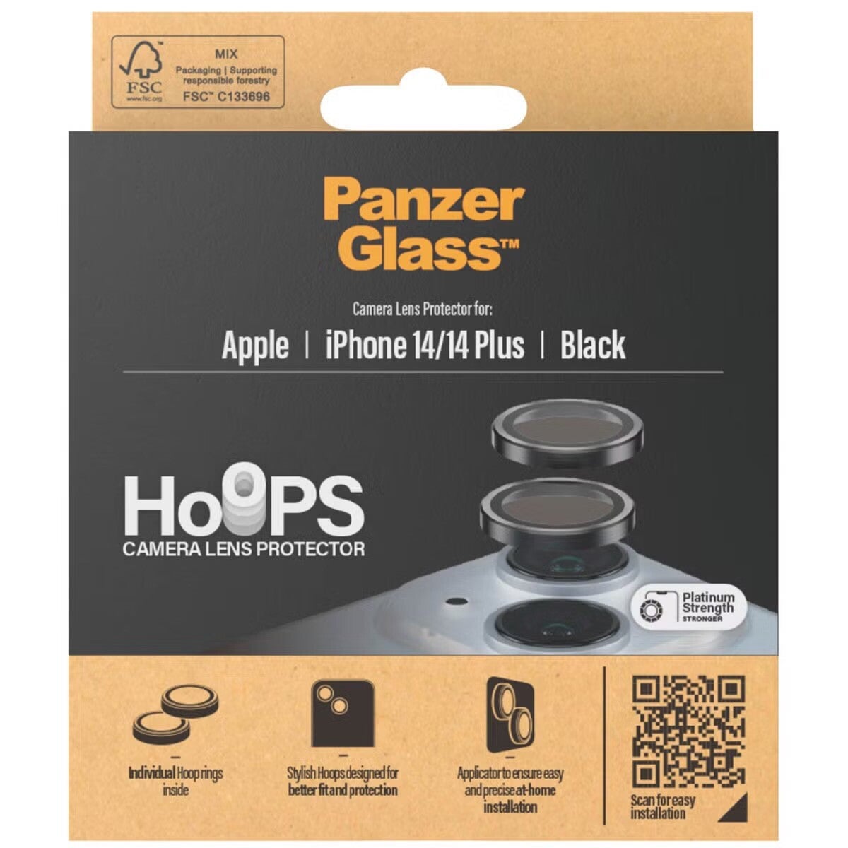 PanzerGlass Camera Protector Hoop Optic Rings voor de iPhone 14 / 14 Plus