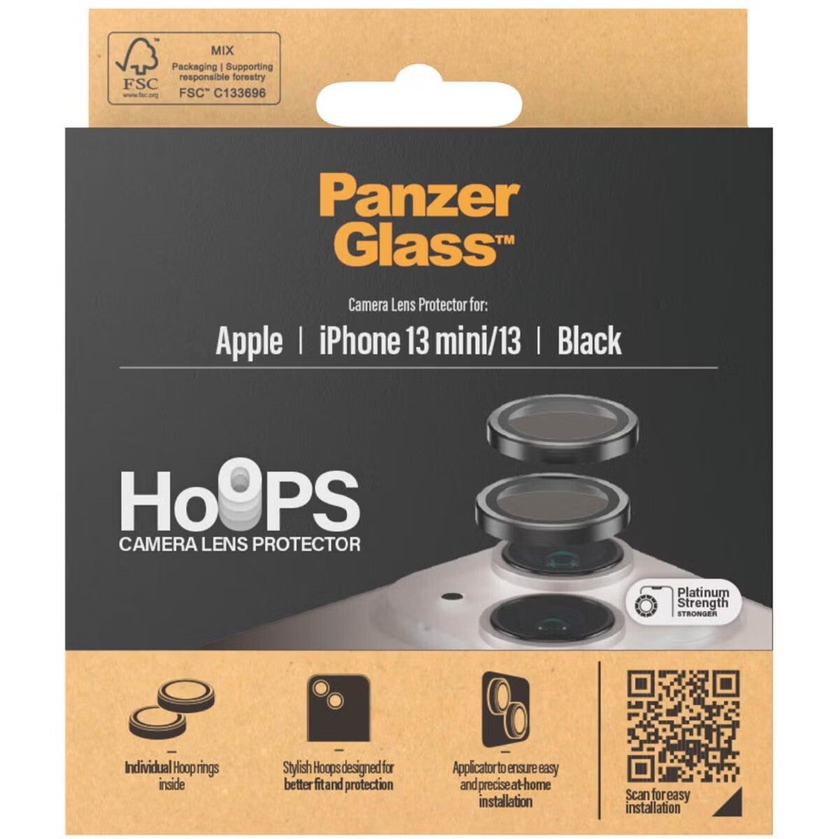 PanzerGlass Camera Protector Hoop Optic Rings voor de iPhone 13 / 13 Mini