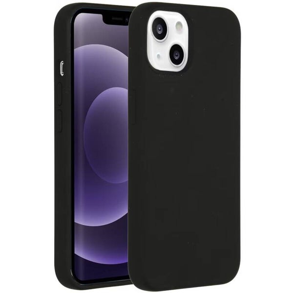 Accezz Liquid Silicone Backcover voor de Apple iPhone 13 - Zwart