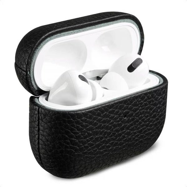 Accezz Echt Lederen Case voor de AirPods Pro 2 - Zwart