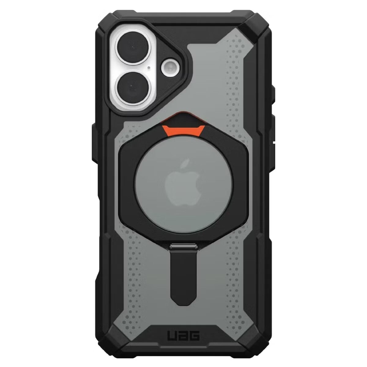 UAG Plasma XTE Backcover MagSafe voor de iPhone 16 - Black / Orange