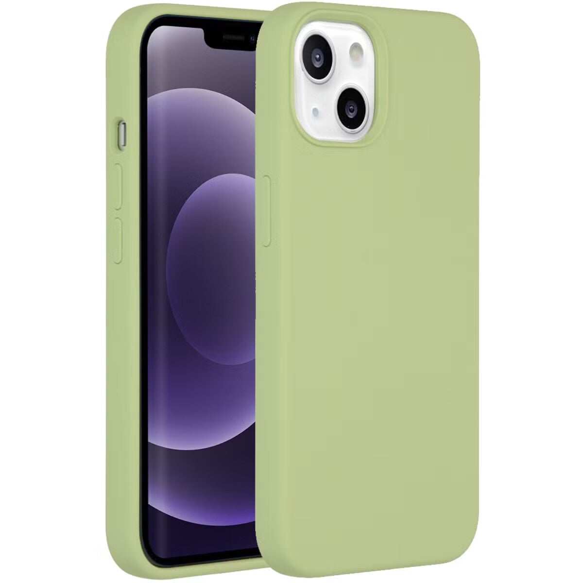 Accezz Liquid Silicone Backcover voor de Apple iPhone 13 - Groen