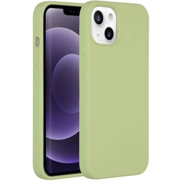 Accezz Liquid Silicone Backcover voor de Apple iPhone 13 - Groen