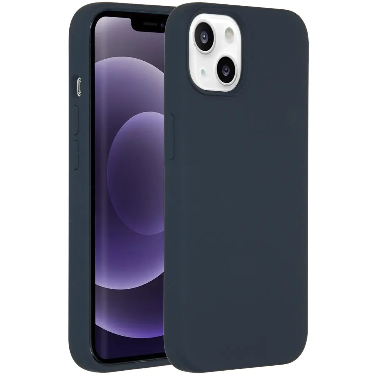 Accezz Liquid Silicone Backcover voor de Apple iPhone 13 - Donkerblauw