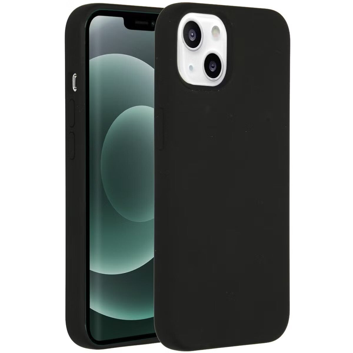 Accezz Liquid Silicone Backcover voor de Apple iPhone 13 Mini - Zwart