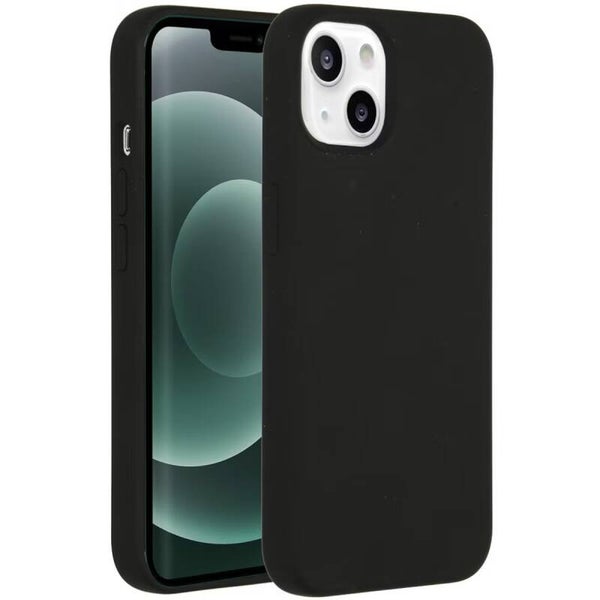 Accezz Liquid Silicone Backcover voor de Apple iPhone 13 Mini - Zwart