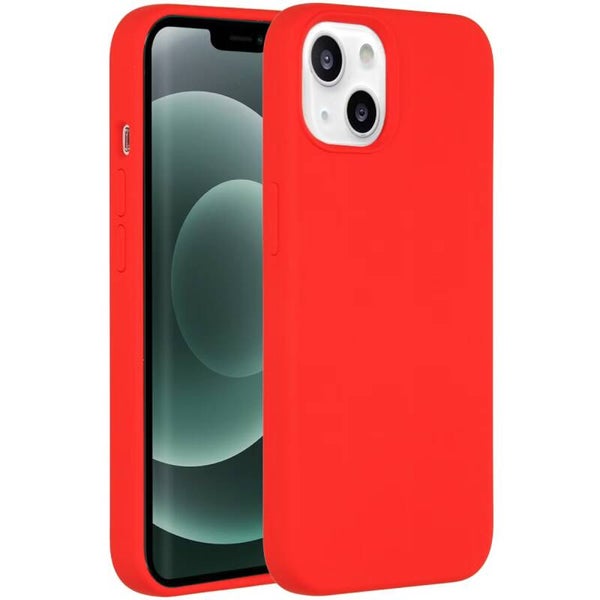 Accezz Liquid Silicone Backcover voor de Apple iPhone 13 Mini - Rood