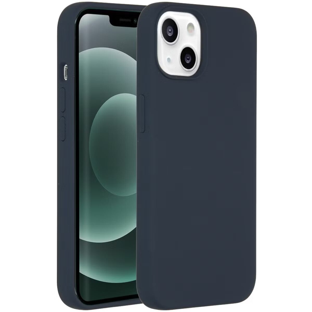 Accezz Liquid Silicone Backcover voor de Apple iPhone 13 Mini - Donkerblauw