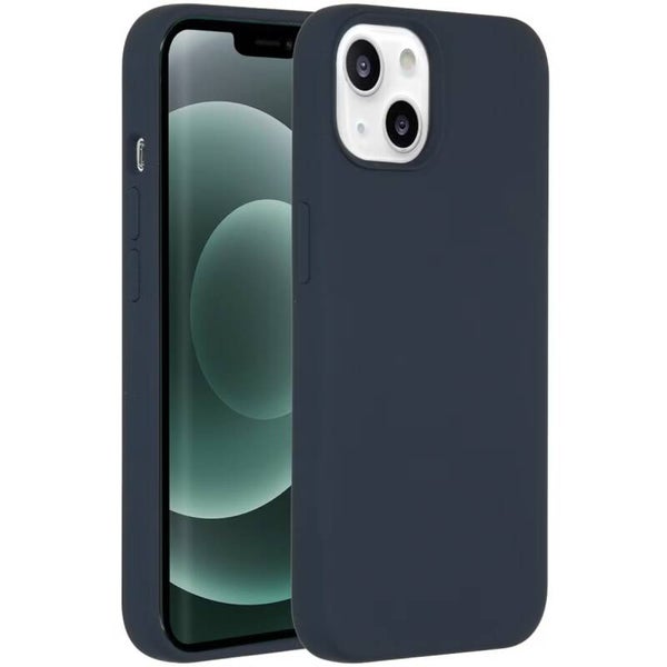 Accezz Liquid Silicone Backcover voor de Apple iPhone 13 Mini - Donkerblauw