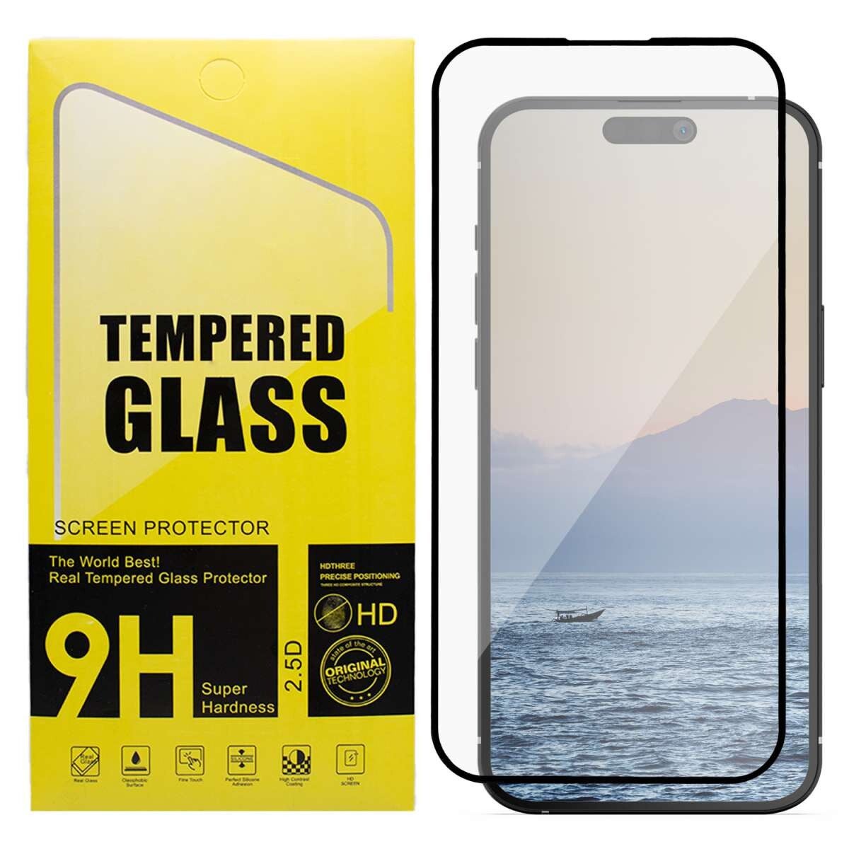 Glazen Screen Protector Geschikt voor iPhone 15 – Gehard Glas 9H