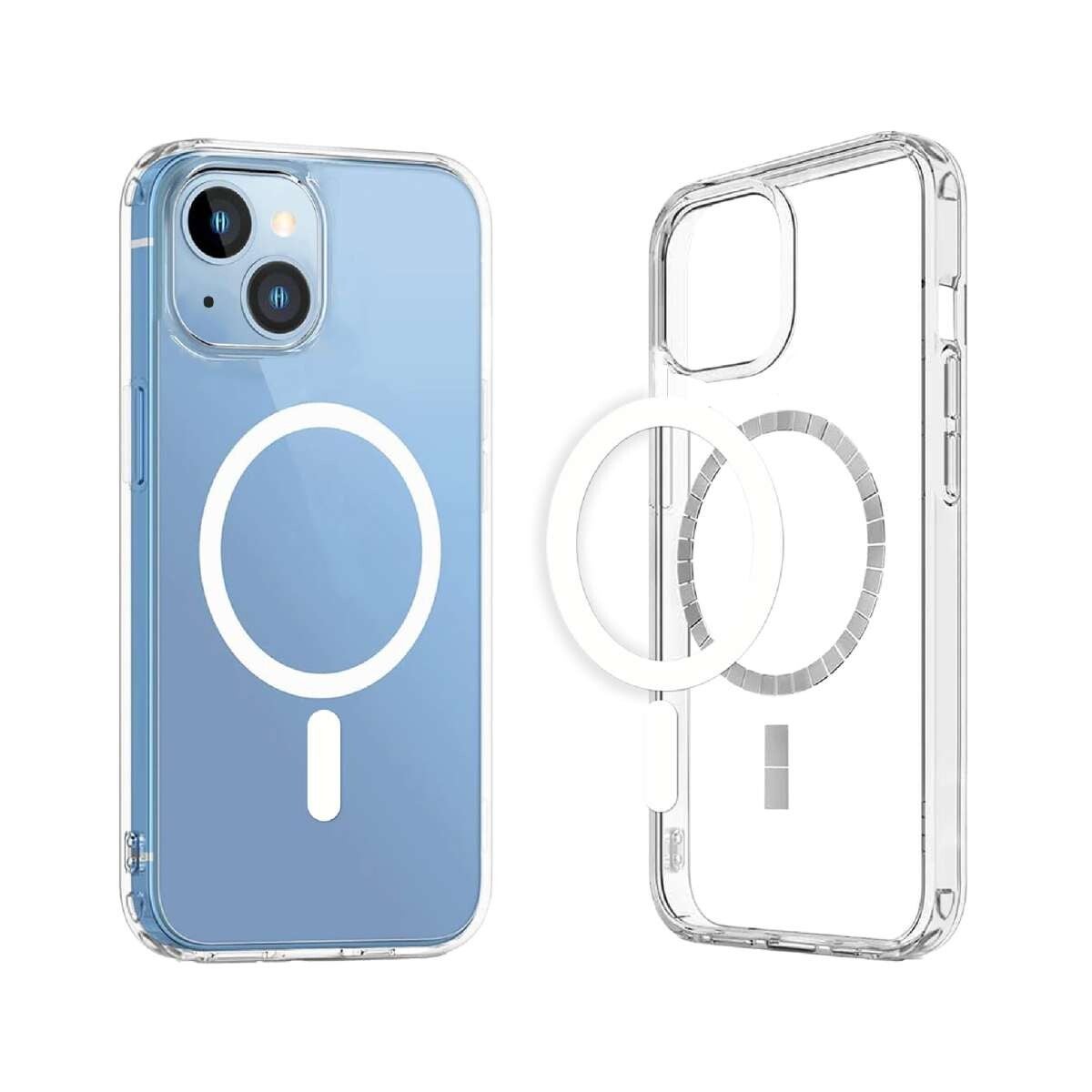 Magnetisch Transparant Hoesje voor iPhone 15 – MagSafe Compatibel & Schokabsorberend