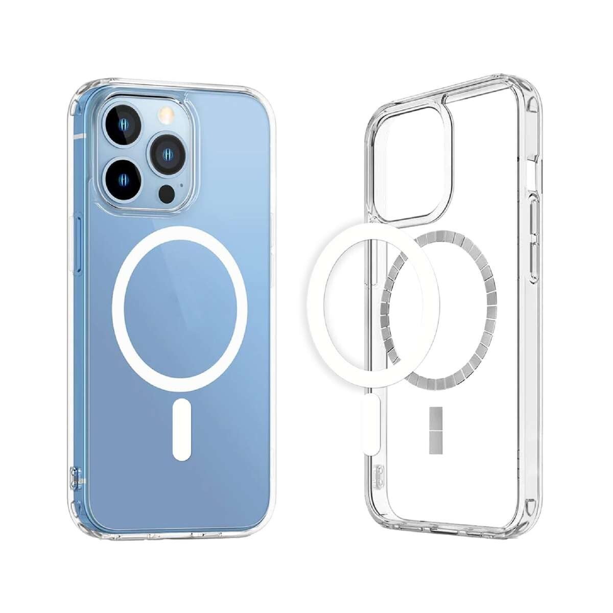 Magnetisch Transparant Hoesje voor iPhone 15 Pro Max – MagSafe Compatibel & Schokabsorberend