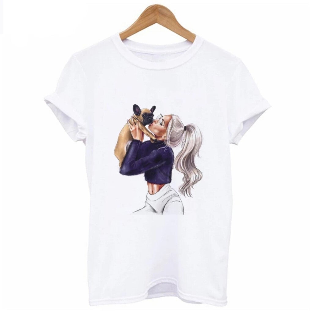 T-shirt "Love French bulldog" 