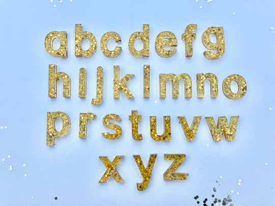 Alfabet Goud Geel