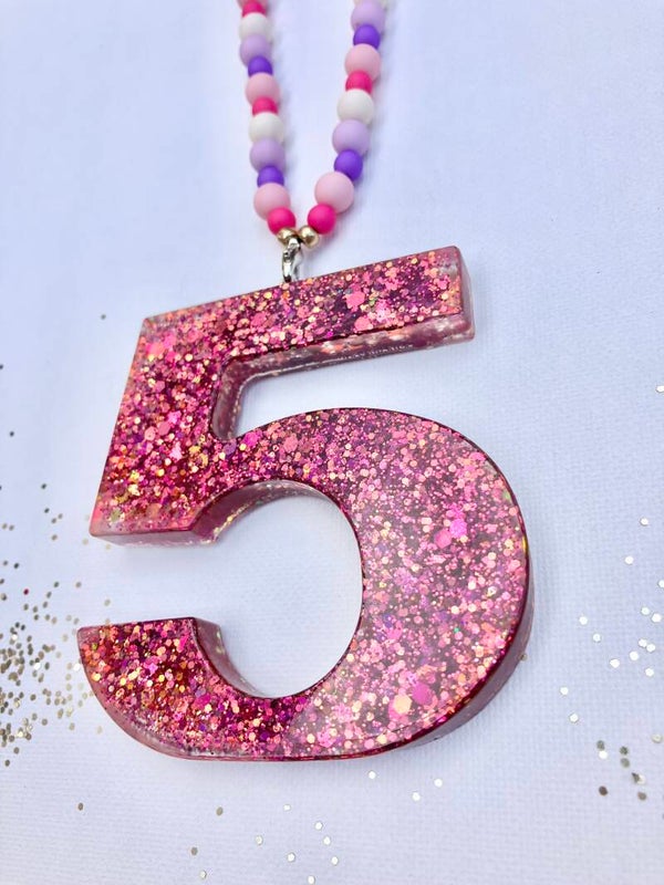 Feestnummer Roze/Oranje/Goud