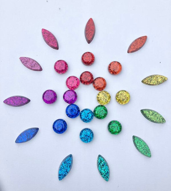 XL set Regenboog bloem