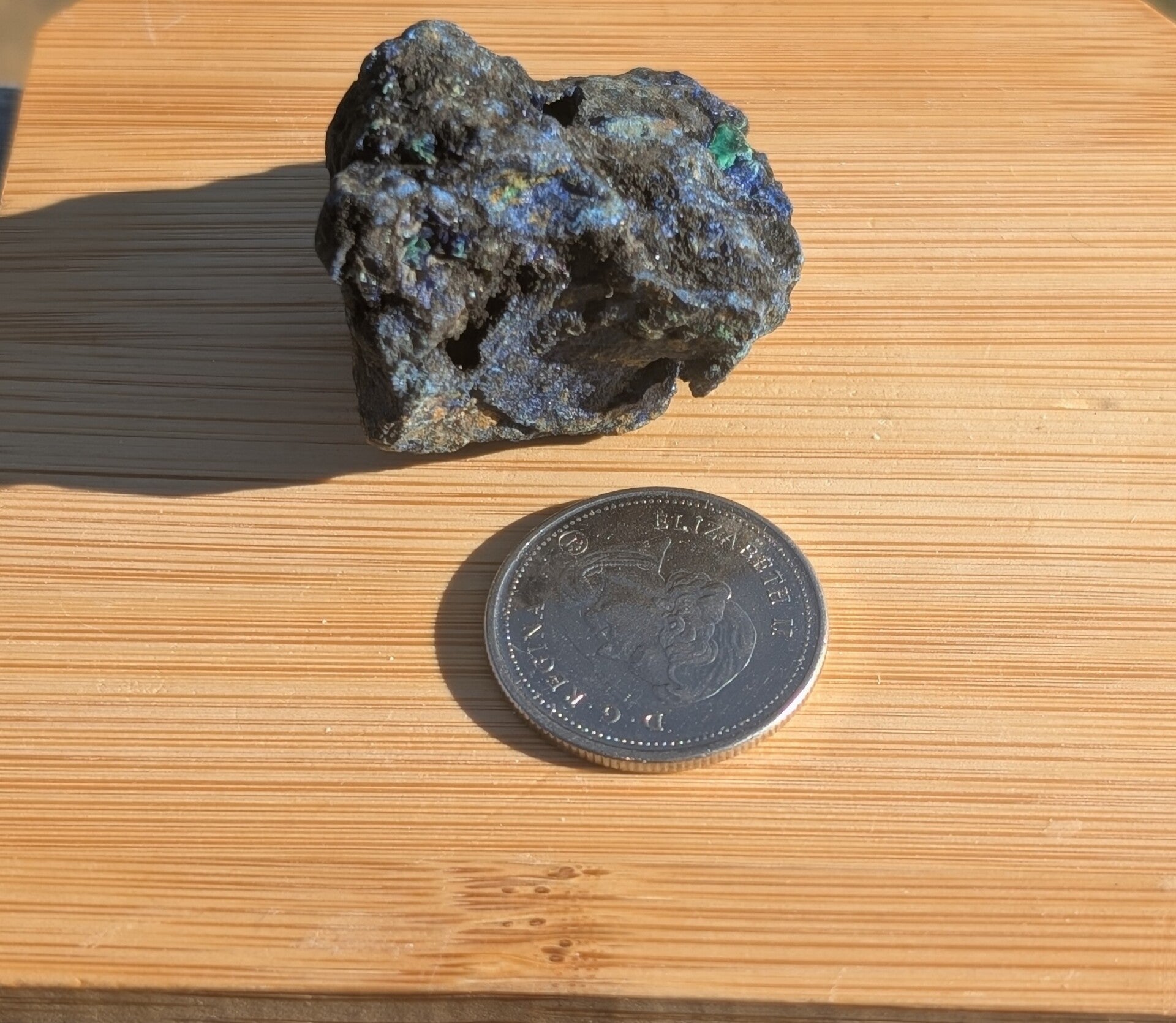 Azurite with Malachite