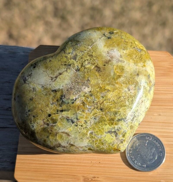 Green opal heart