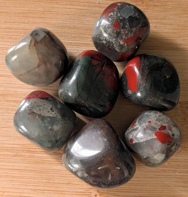 African Bloodstone Tumbled Stone