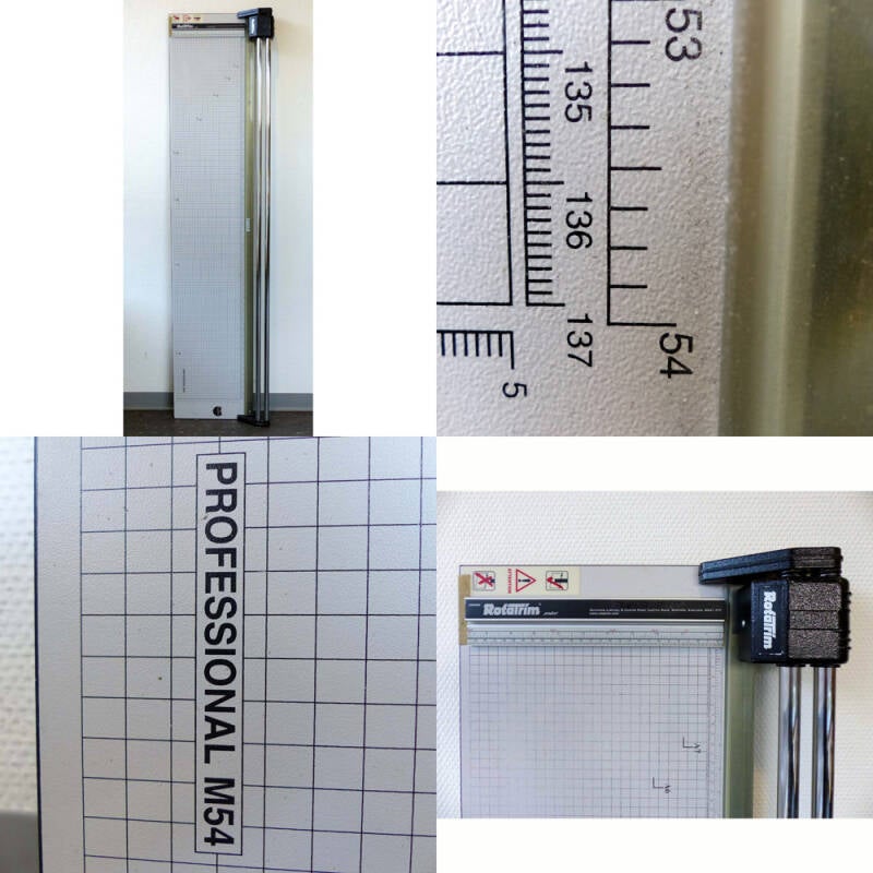 Rotatrim M54 Professional rolsnijmes t/m 137 cm. breedte, nieuw 750,- nu gebruikt maar in goede conditie € 375,-