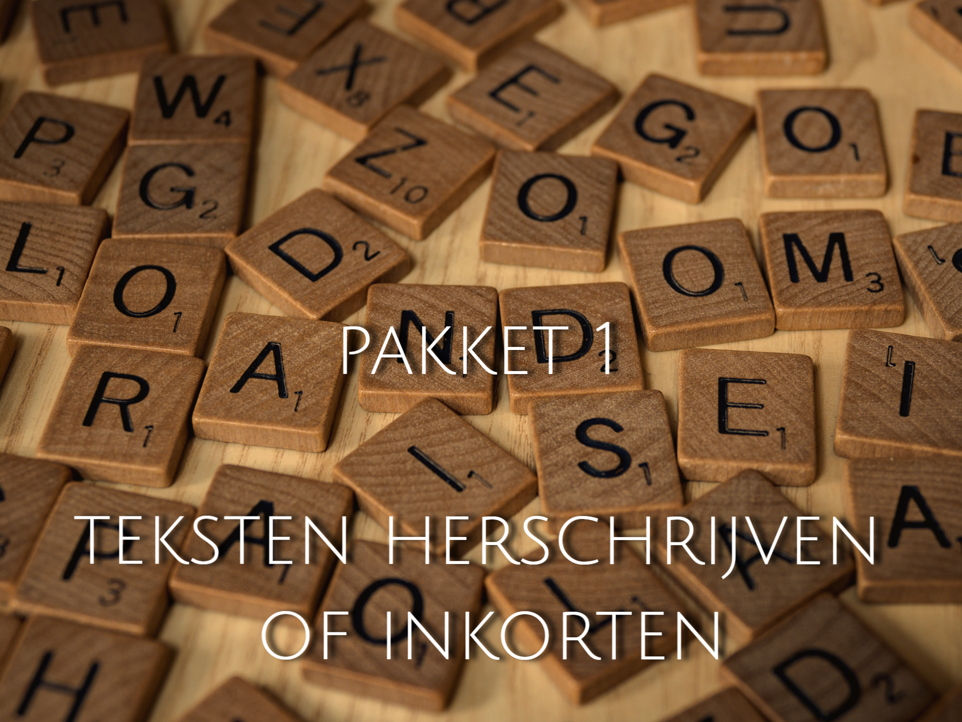 Teksten herschrijven of inkorten is pakket 1 van Nederlands Taalbureau.