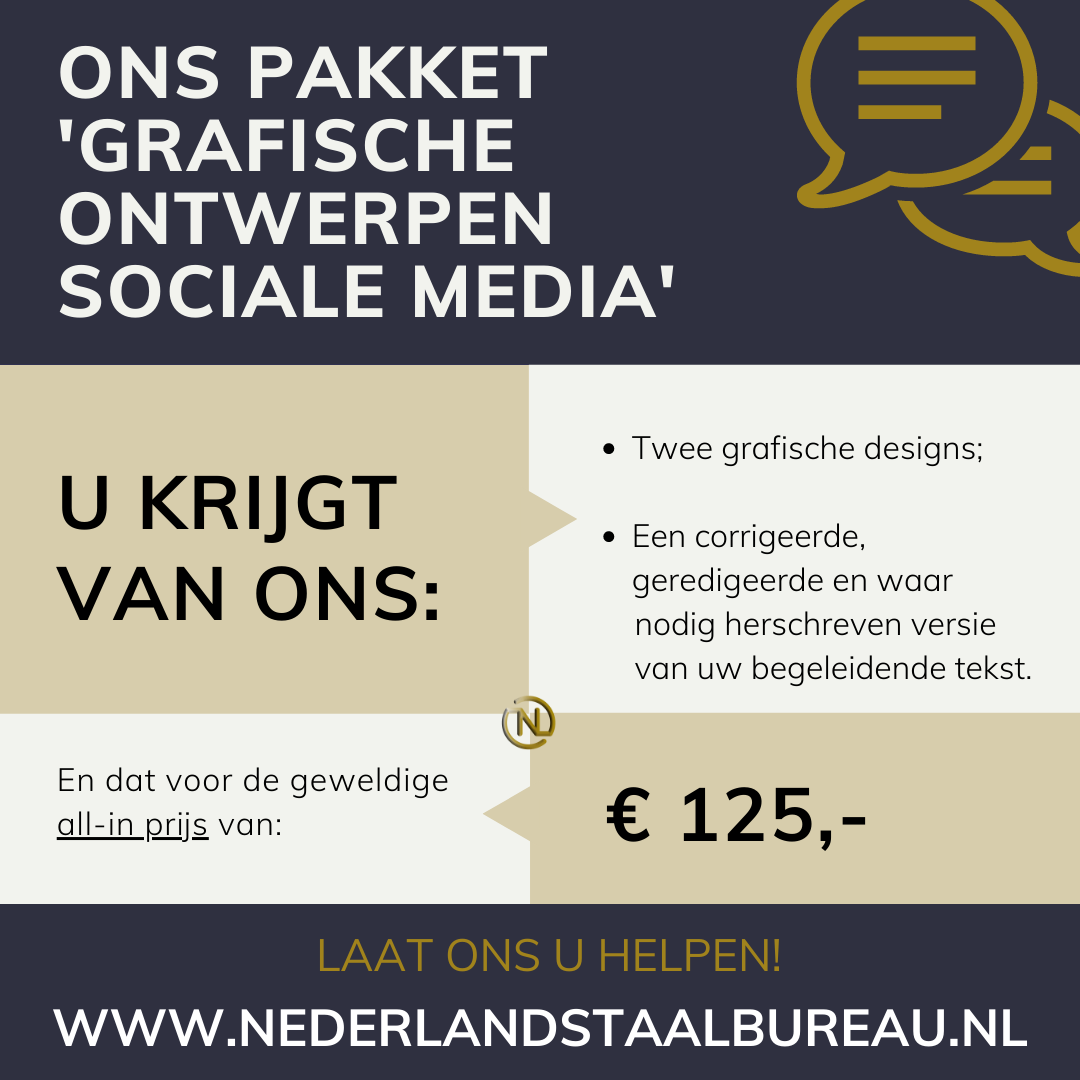 Grafische ontwerpen sociale media laten maken door nederlands Taalbureau