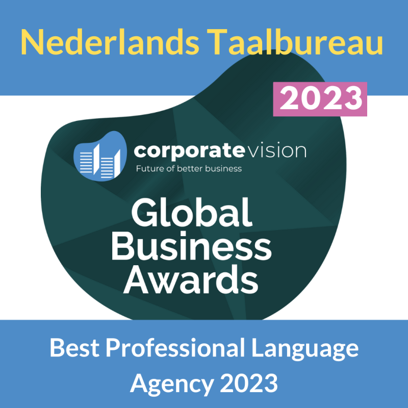 Nederlands Taalbureau is uitgekozen tot het beste professionele taalbureau van 2023 door Global Business Award.