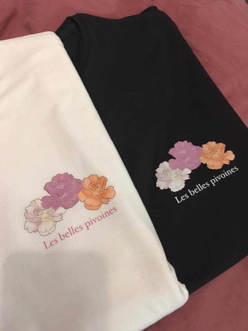 Flocage t-shirt | Les Belles Pivoines - La Crau