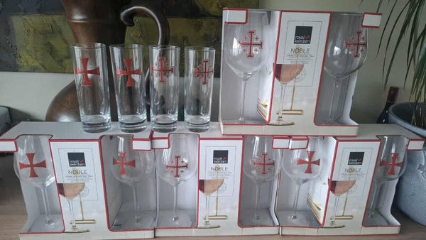 Longdrinkglazen Jeruzalen / Tempeliers kruis