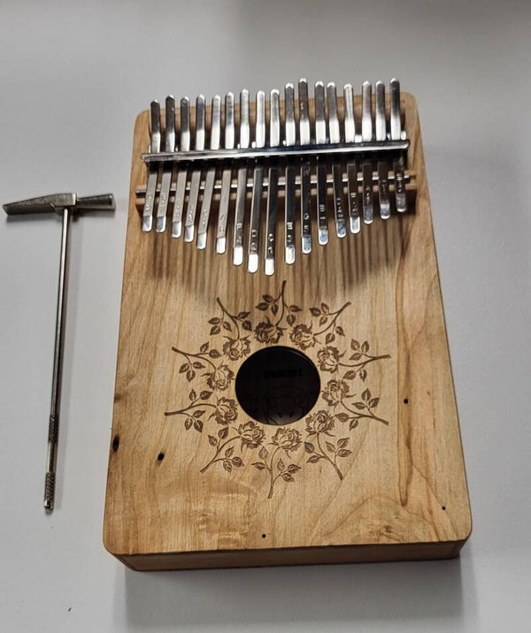 Handcrafted Spalted maple Kalimba Roses