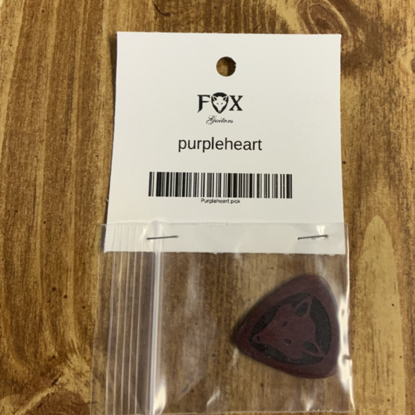 Wooden Guitar Pick Purpleheart