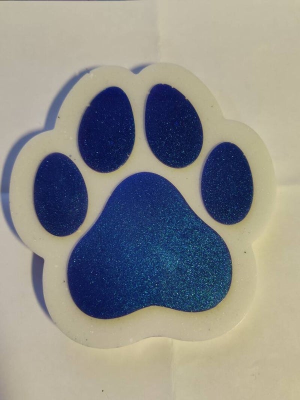 Sini-valkoinen tassu lasinalunen