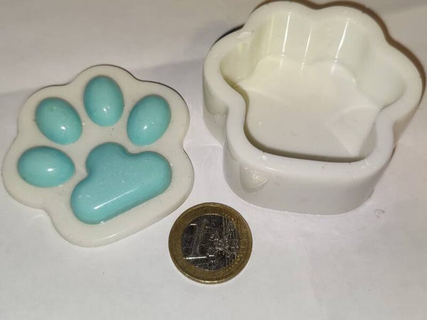 Tassu resiinirasia vaalean sininen-valkoinen. pieni