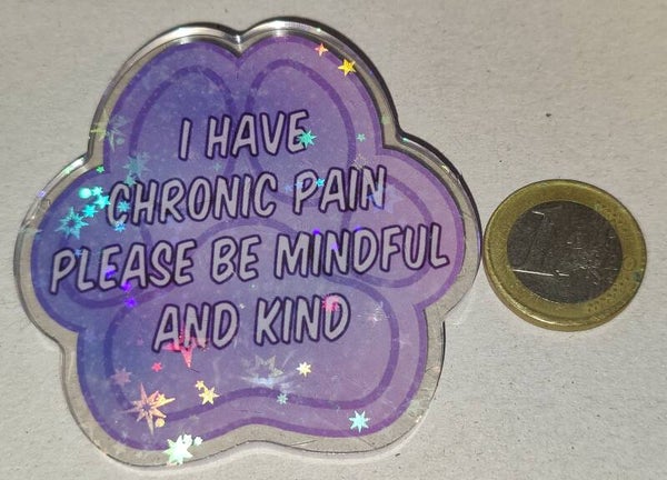 Akryylipinssi Violetti tassu