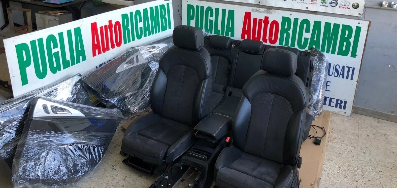 AUDI A6 C7 TAPPEZZERIA COMPLETA IN PELLE E ALCANDARA S-LINE