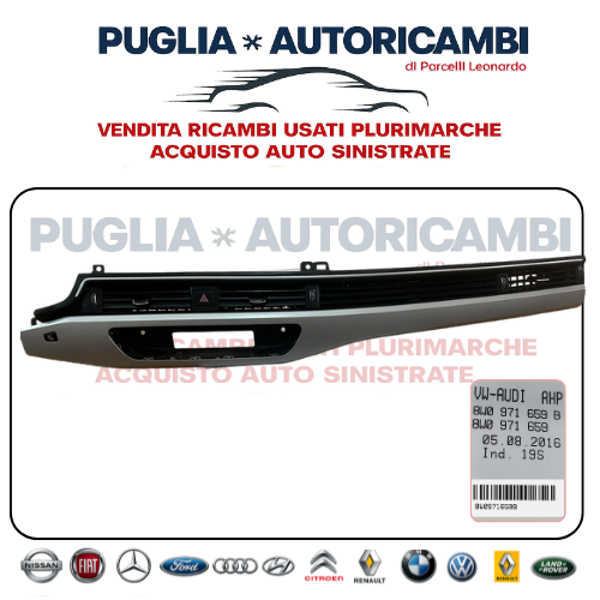 Bocchette Aerazione e Profilo Plancia Cruscotto Audi A4 A5 B9 2016-2020 Originale