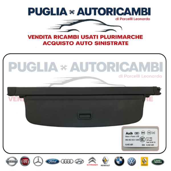 Cappelliera Tenda Copribagagli Audi A4 B9 Avant 2016-2024 Originale 8W9863553B