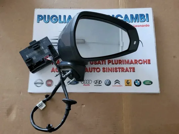 SPECCHIETTO RETROVISORE ESTERNO DESTRO DX AUDI A3 8V ABBA./RISCA.. 10 PIN
