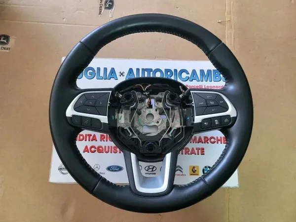 STERZO/VOLANTE IN PELLE USATO CON COMANDI AL VOLANTE JEEP COMPASS P5SX74LT5AH