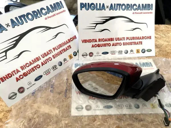 SPECCHIETTO LATERALE ESTERNO SINISTRO SX PER PEUGEOT 208 II SERIE ABBATTIBILE/RISCALDATO