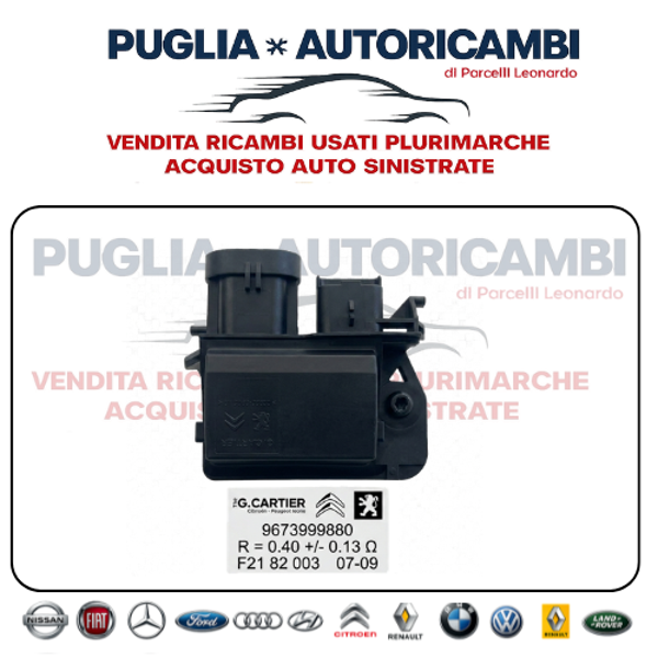 Centralina Relè Modulo Comando Elettroventola Citroën DS5 2.0 HDi 2014 Originale 9673999880
