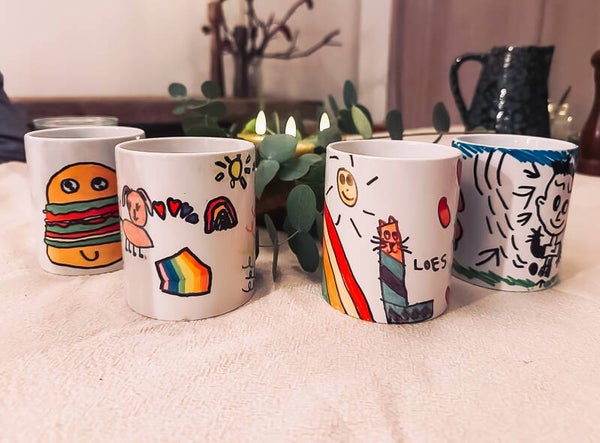 Kidsworkshop versier je eigen mok/spaarpot