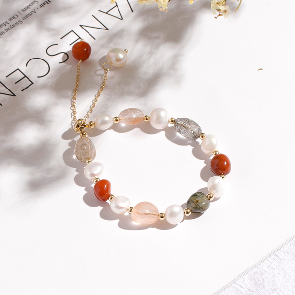 Aventurine Pearl Bracelet