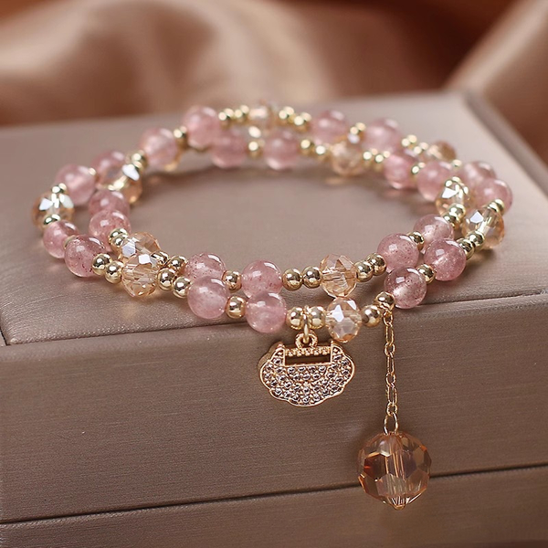 New Double Ring Colourful Crystal Bracelet