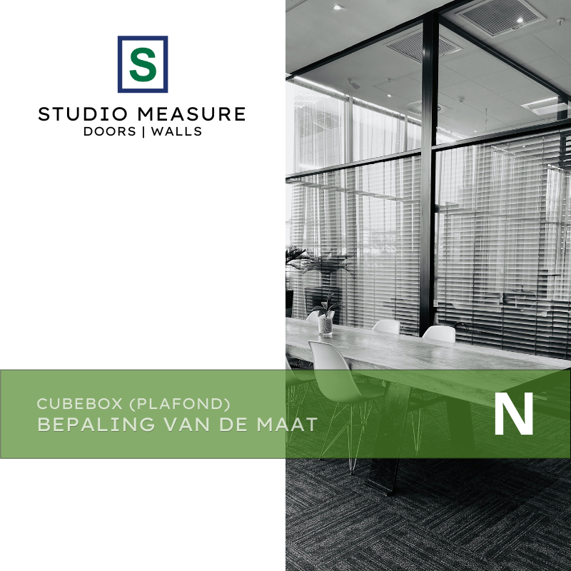 Cubebox Plafond aansluitend Bepaling van de Maat