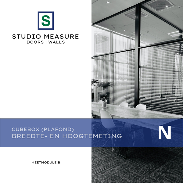 Cube Box Plafond aansluitend Meetmodule B Breedte- en hoogtemeting