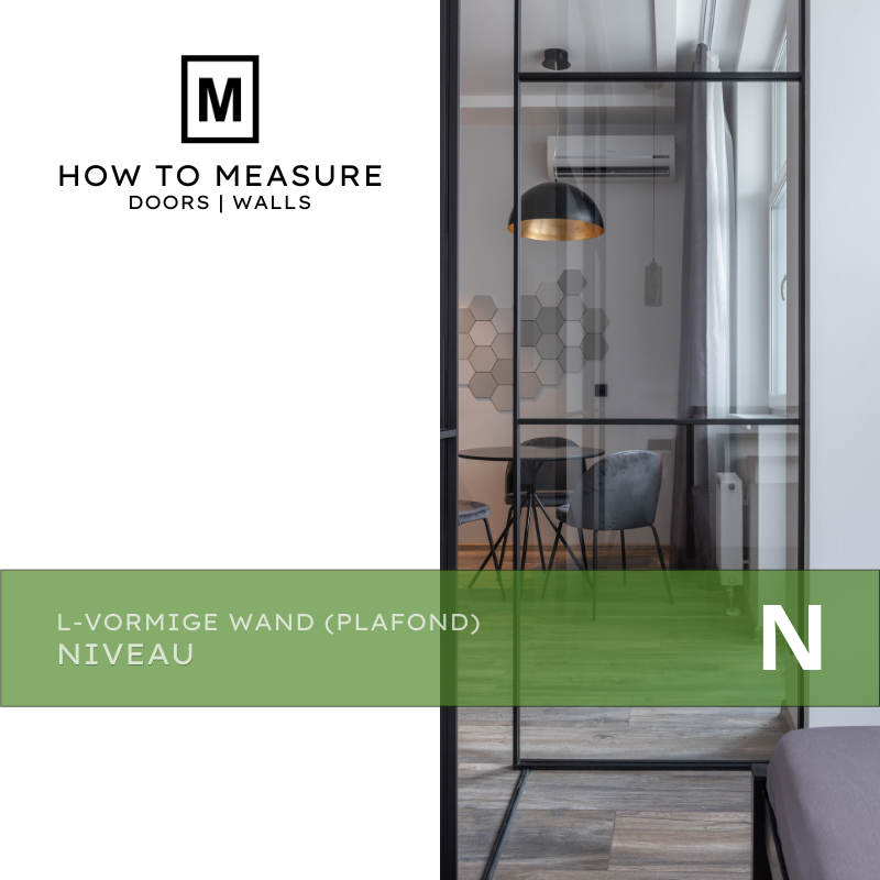 L-vorm Wand Plafond aansluitend Niveau