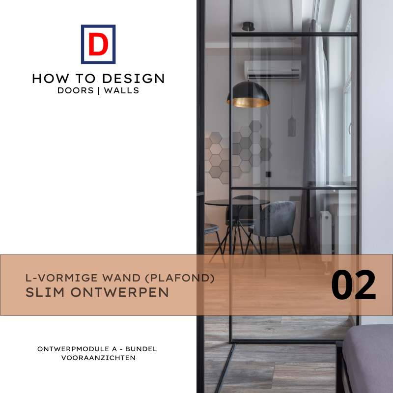 L-vorm wand Plafond aansluitend Ontwerpmodule A Bundel 02 vooraanzichten