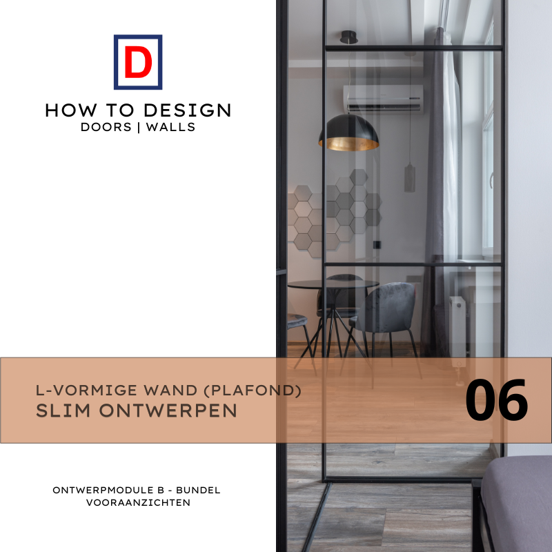 L-vorm wand Plafond aansluitend Ontwerpmodule B Bundel 06 vooraanzichten
