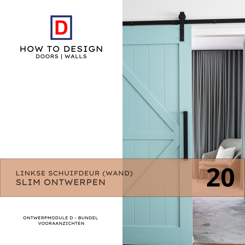 Linkse schuifdeur Wand aansluitend Ontwerpmodule D Bundel 20 vooraanzichten
